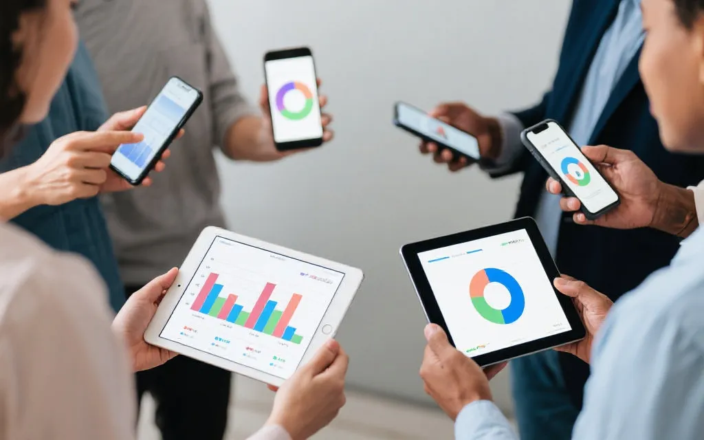 多设备线上购票场景插画